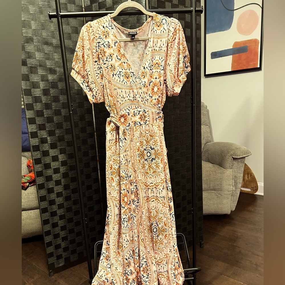 Torrid Floral Dress. Can be worn all seasons by adding cardigan or blazer!